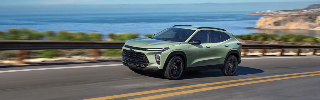 2025 Chevy Trax driving on a road
