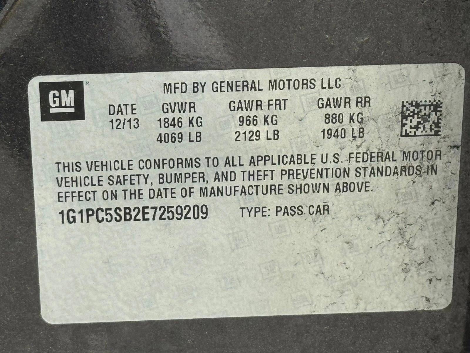 2014 Chevrolet Cruze 1LT