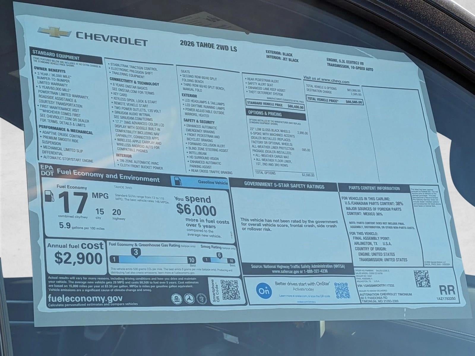 2026 Chevrolet Tahoe LS