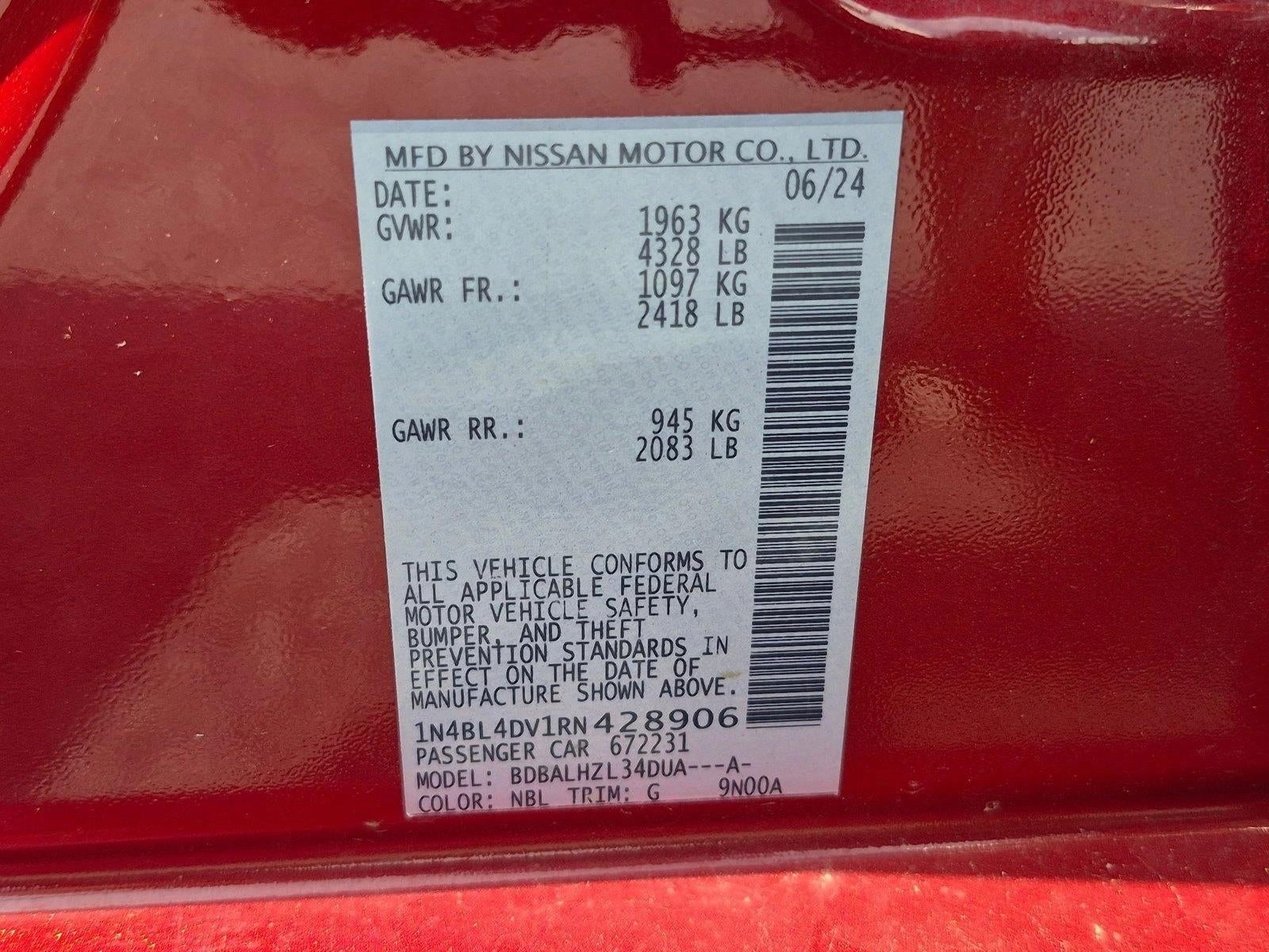2024 Nissan Altima 2.5 SV