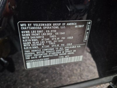 2018 Volkswagen Atlas 3.6L V6 S