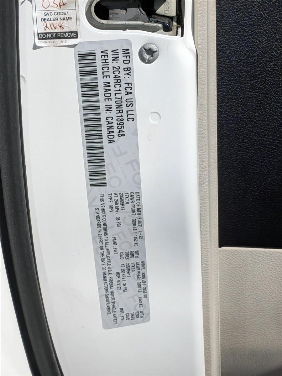 2022 Chrysler Pacifica Hybrid Touring L