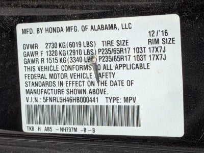 2017 Honda Odyssey EX