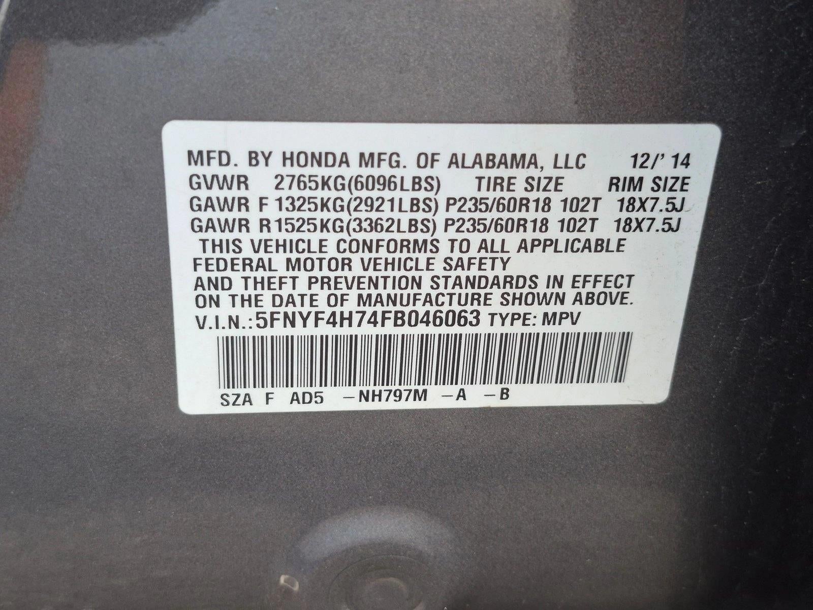 2015 Honda Pilot EX-L