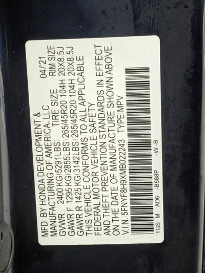 2021 Honda Passport Touring