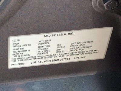 2021 Tesla Model Y Long Range Dual Motor All-Wheel Drive