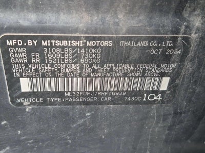 2024 Mitsubishi Mirage G4 ES