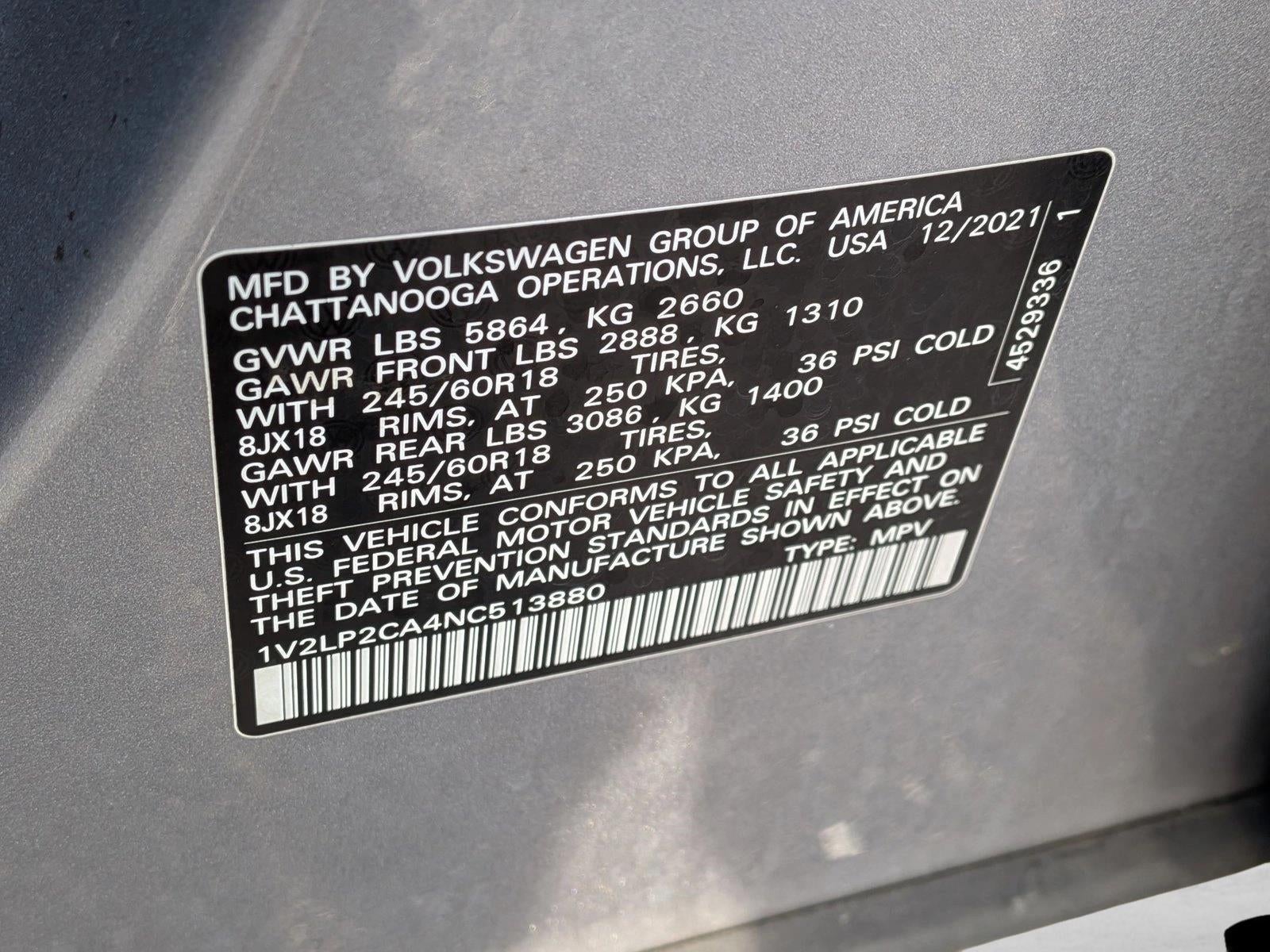 2022 Volkswagen Atlas 2.0T SE