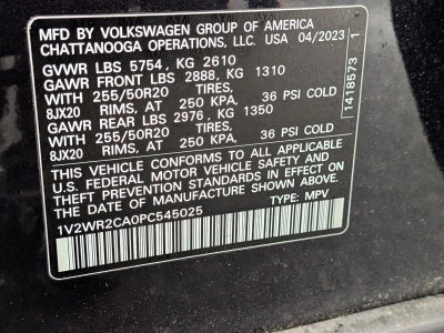 2023 Volkswagen Atlas 3.6L V6 SE w/Technology