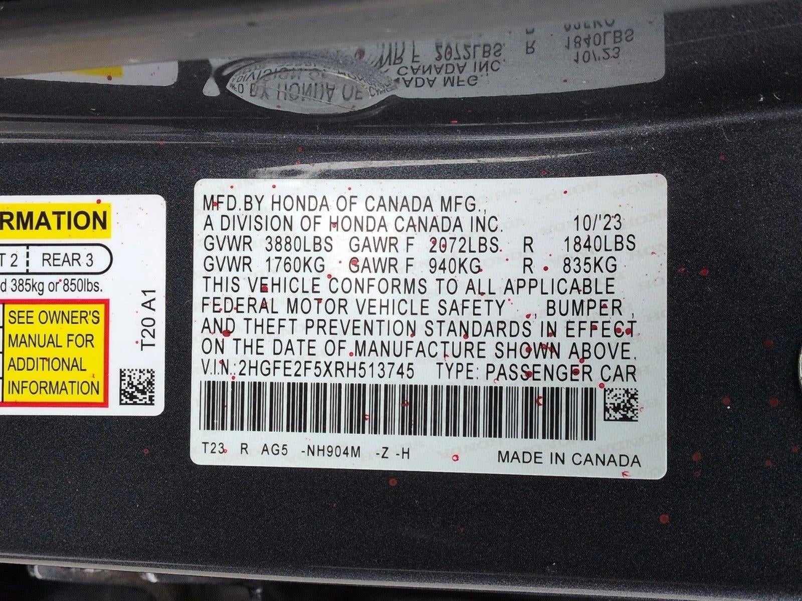 2024 Honda Civic Sedan Sport