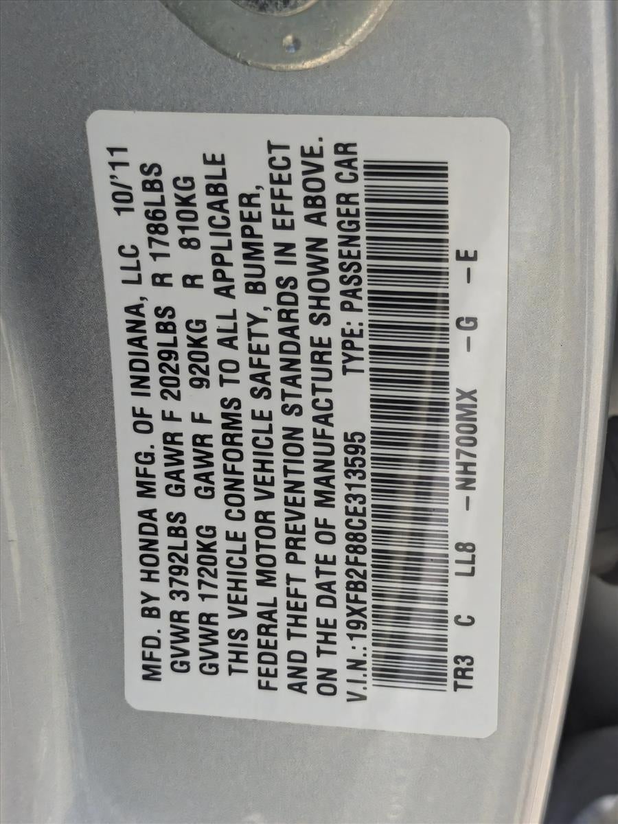 2012 Honda Civic Sedan EX Automatic PZEV