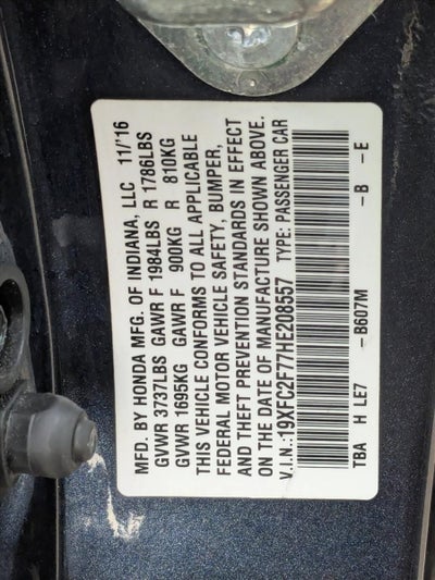 2017 Honda Civic Sedan EX CVT