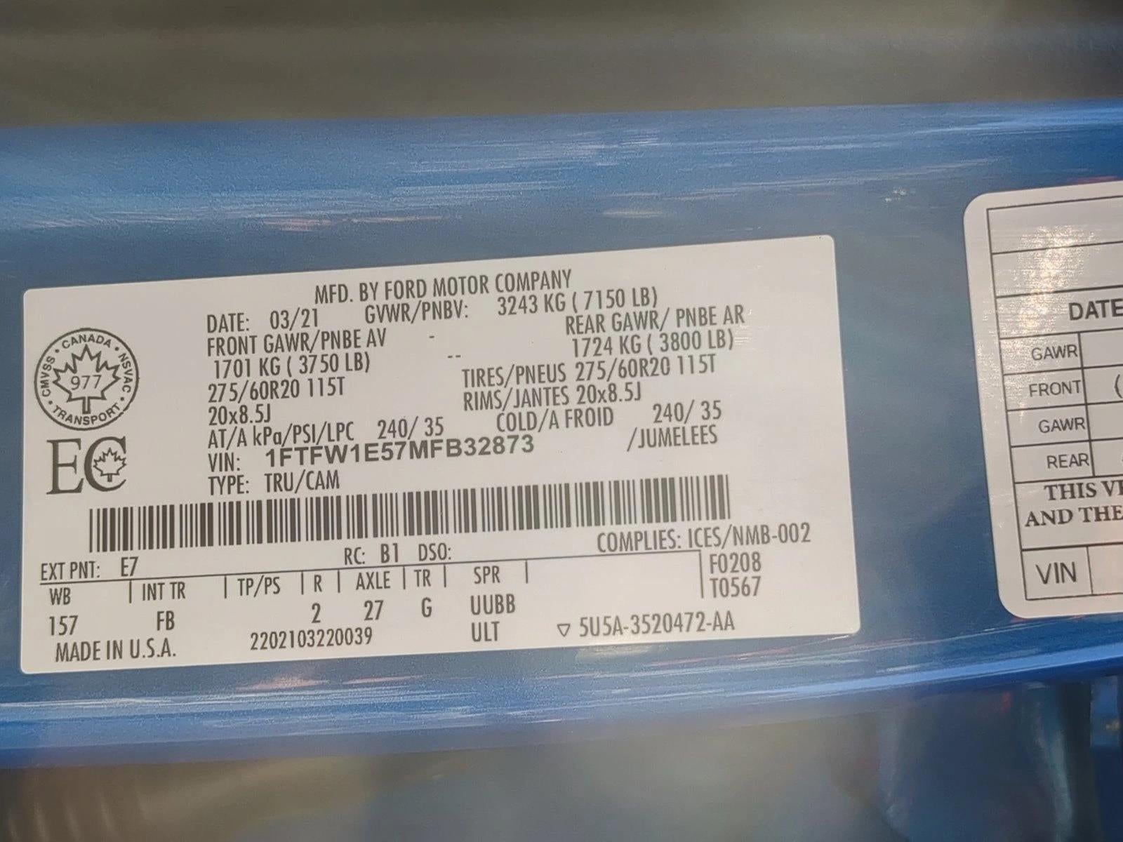 2021 Ford F-150 XLT 4WD SuperCrew 5.5' Box