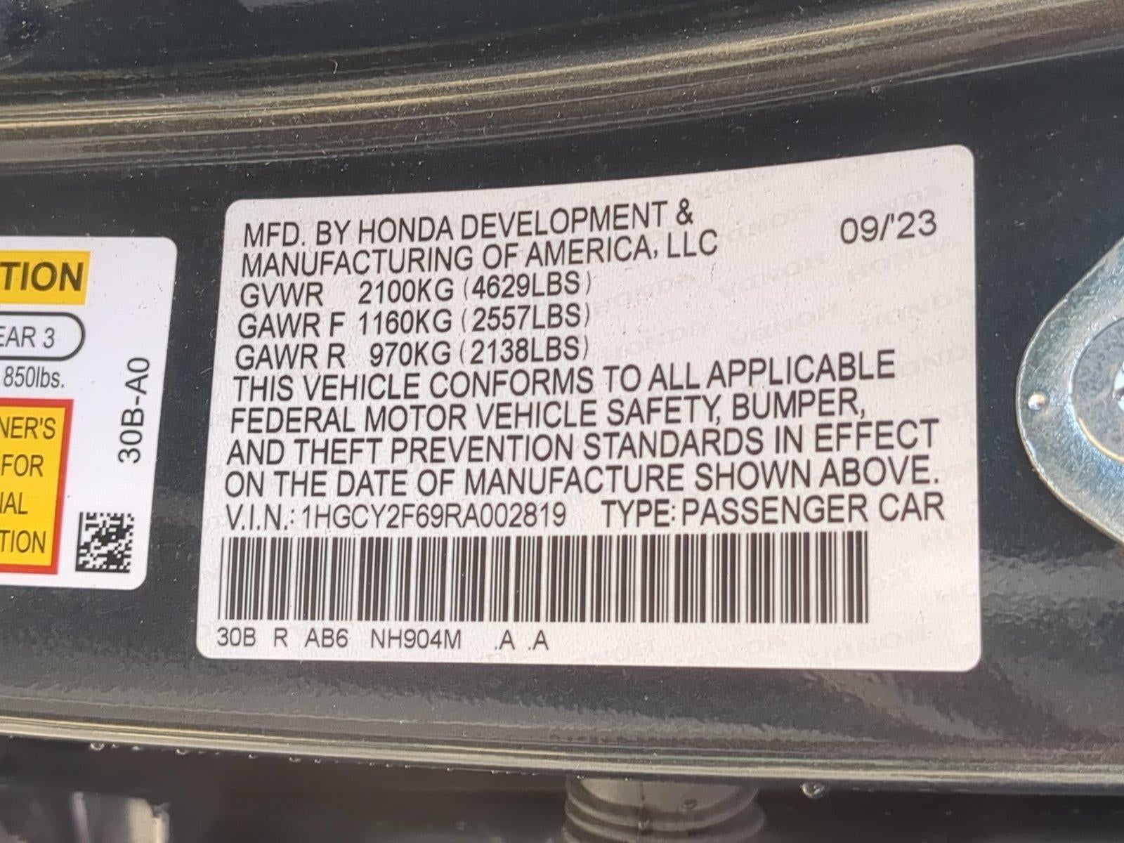 2024 Honda Accord Hybrid EX-L Sedan