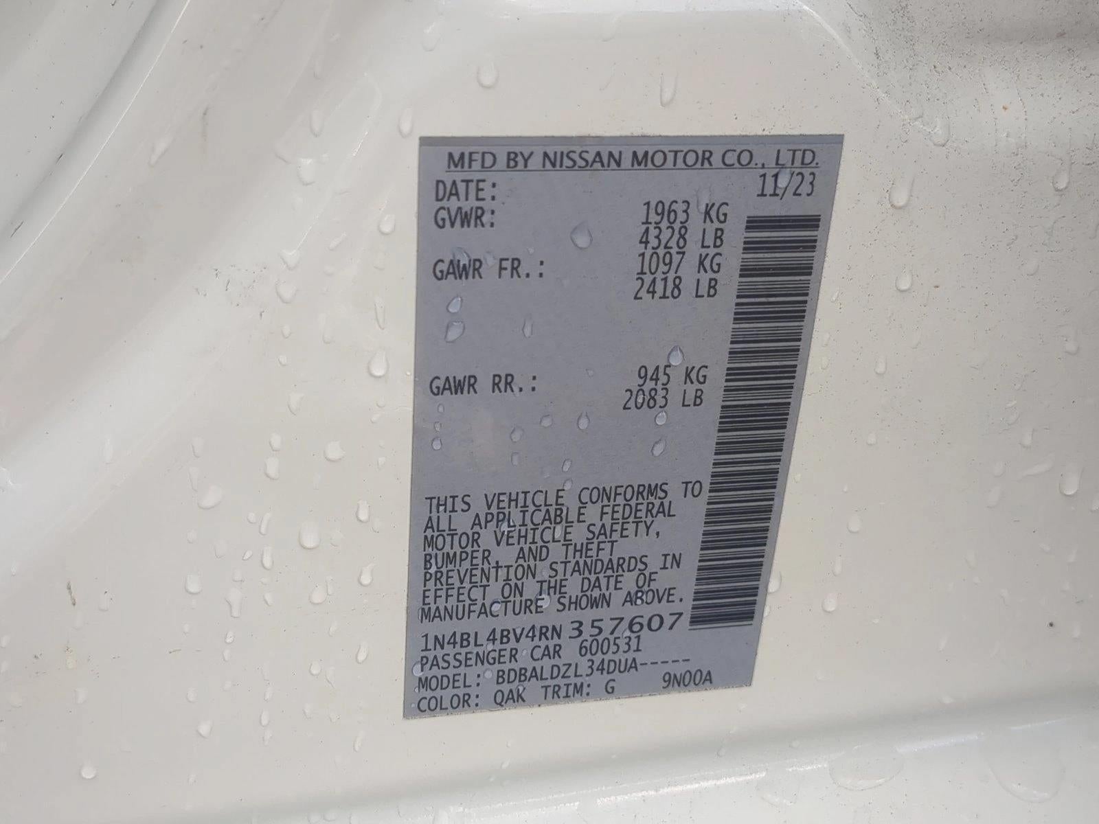 2024 Nissan Altima 2.5 S Sedan