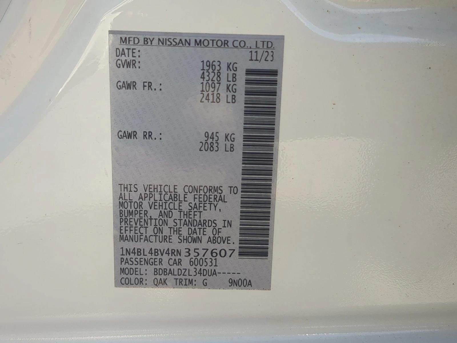 2024 Nissan Altima 2.5 S Sedan