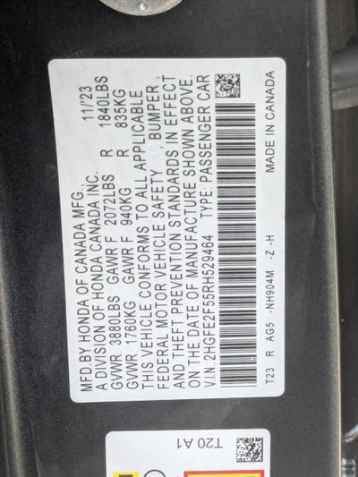2024 Honda Civic Sedan Sport CVT