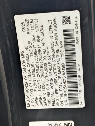 2025 Honda CR-V LX AWD