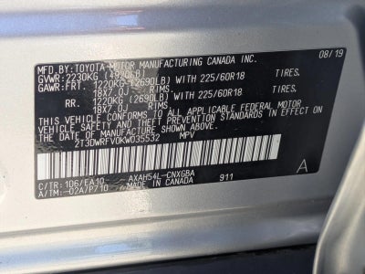 2019 Toyota RAV4 Hybrid Limited AWD (Natl)