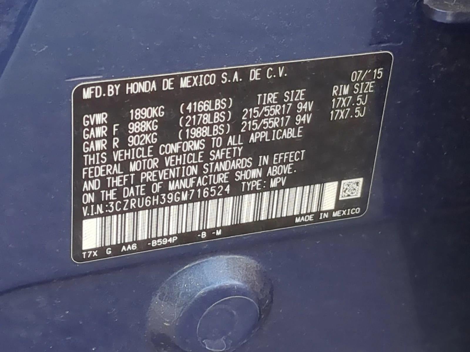 2016 Honda HR-V AWD LX CVT