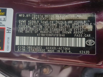 2015 Toyota Avalon 4dr Sdn XLE (Natl)