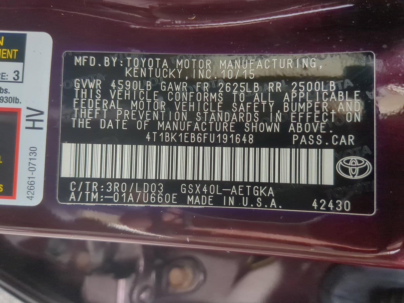 2015 Toyota Avalon 4dr Sdn XLE (Natl)