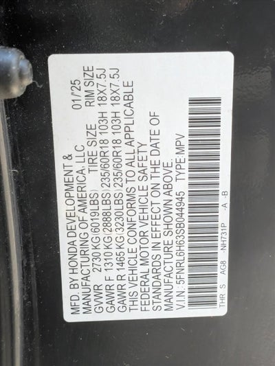 2025 Honda Odyssey EX-L Auto
