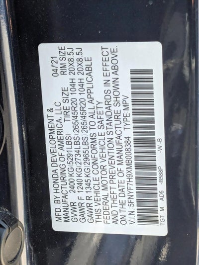 2021 Honda Passport Touring FWD