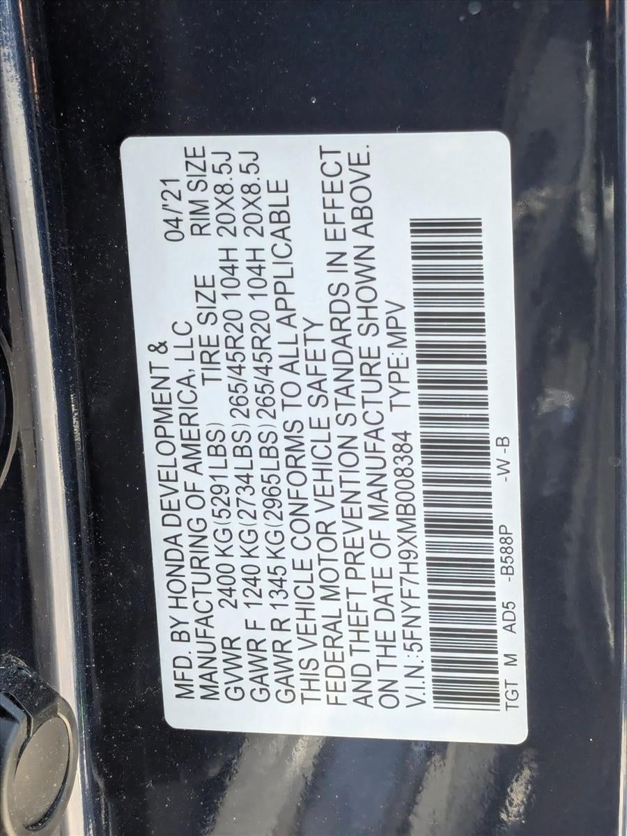 2021 Honda Passport Touring FWD