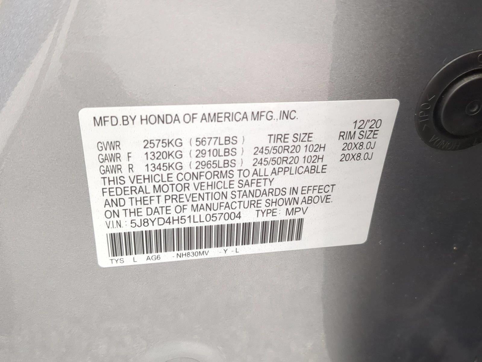 2020 Acura MDX SH-AWD 7-Passenger w/Technology Pkg