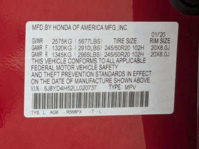 2020 Acura MDX SH-AWD 7-Passenger w/Technology Pkg