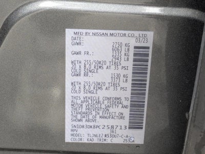 2023 Nissan Pathfinder Platinum 4WD