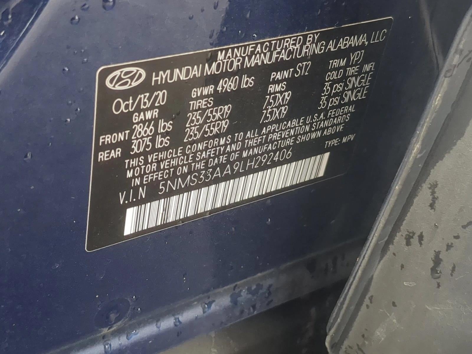 2020 Hyundai SANTA FE SEL 2.0T Auto FWD