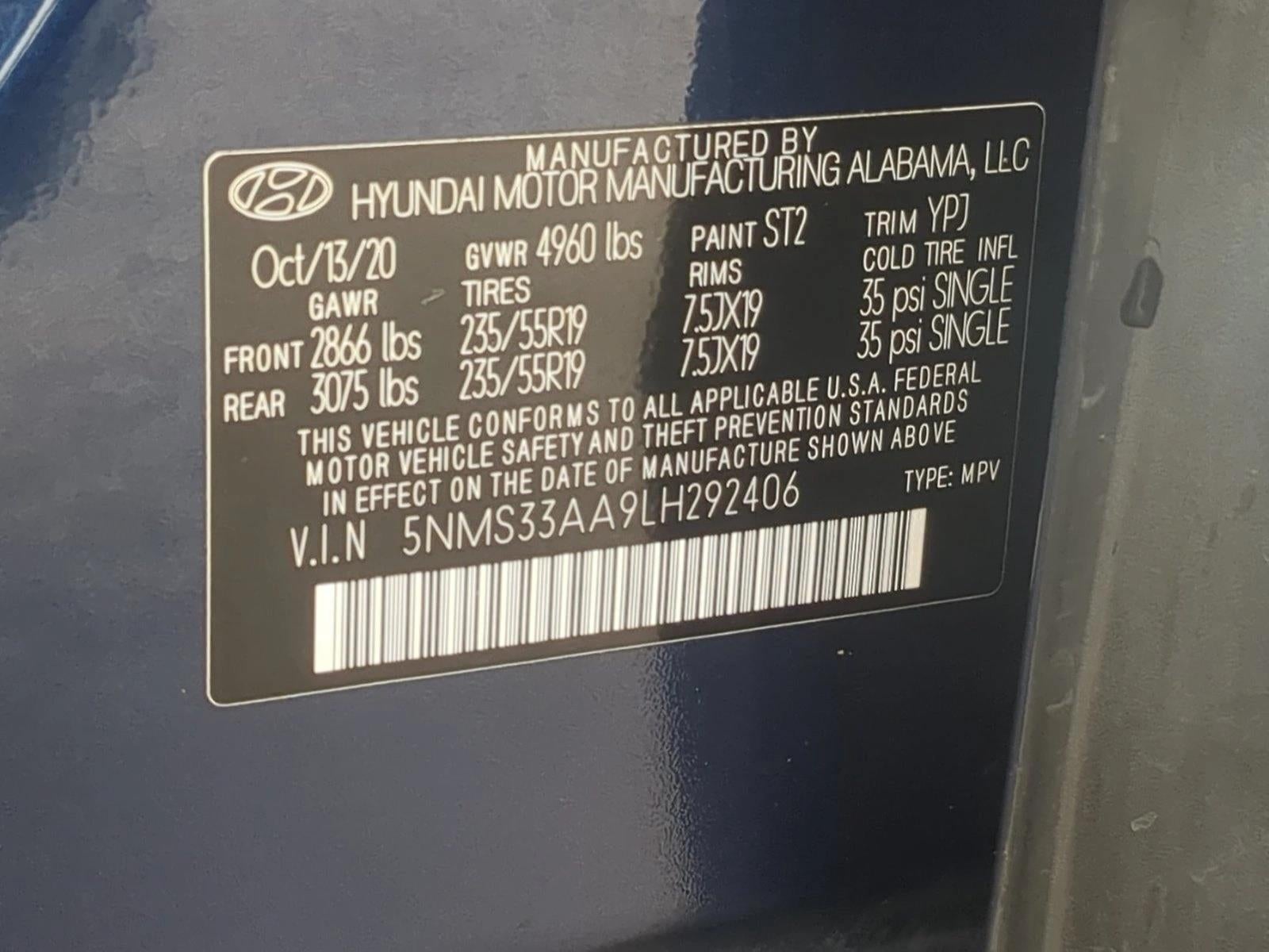 2020 Hyundai SANTA FE SEL 2.0T Auto FWD