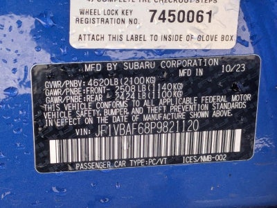 2023 Subaru WRX Premium Manual