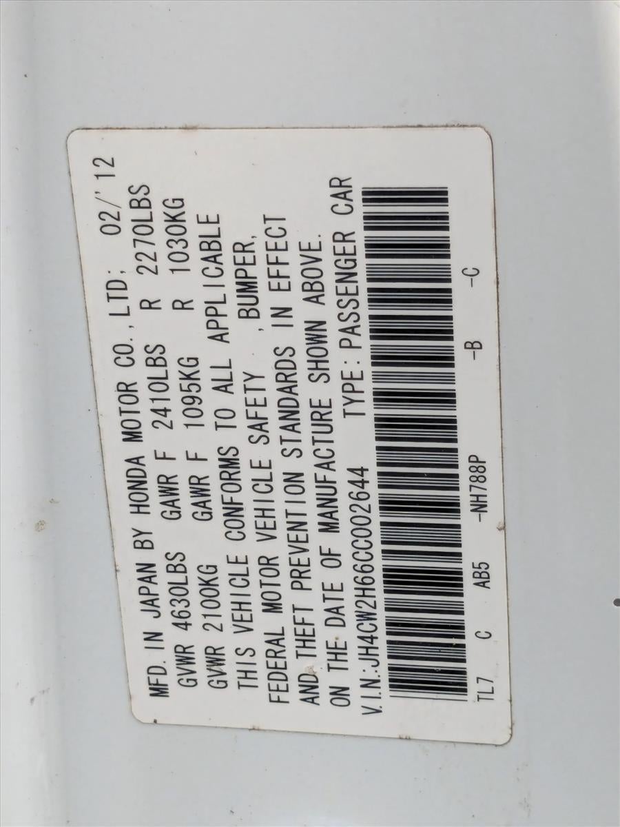 2012 Acura TSX Sport Wagon Automatic with Technology Package