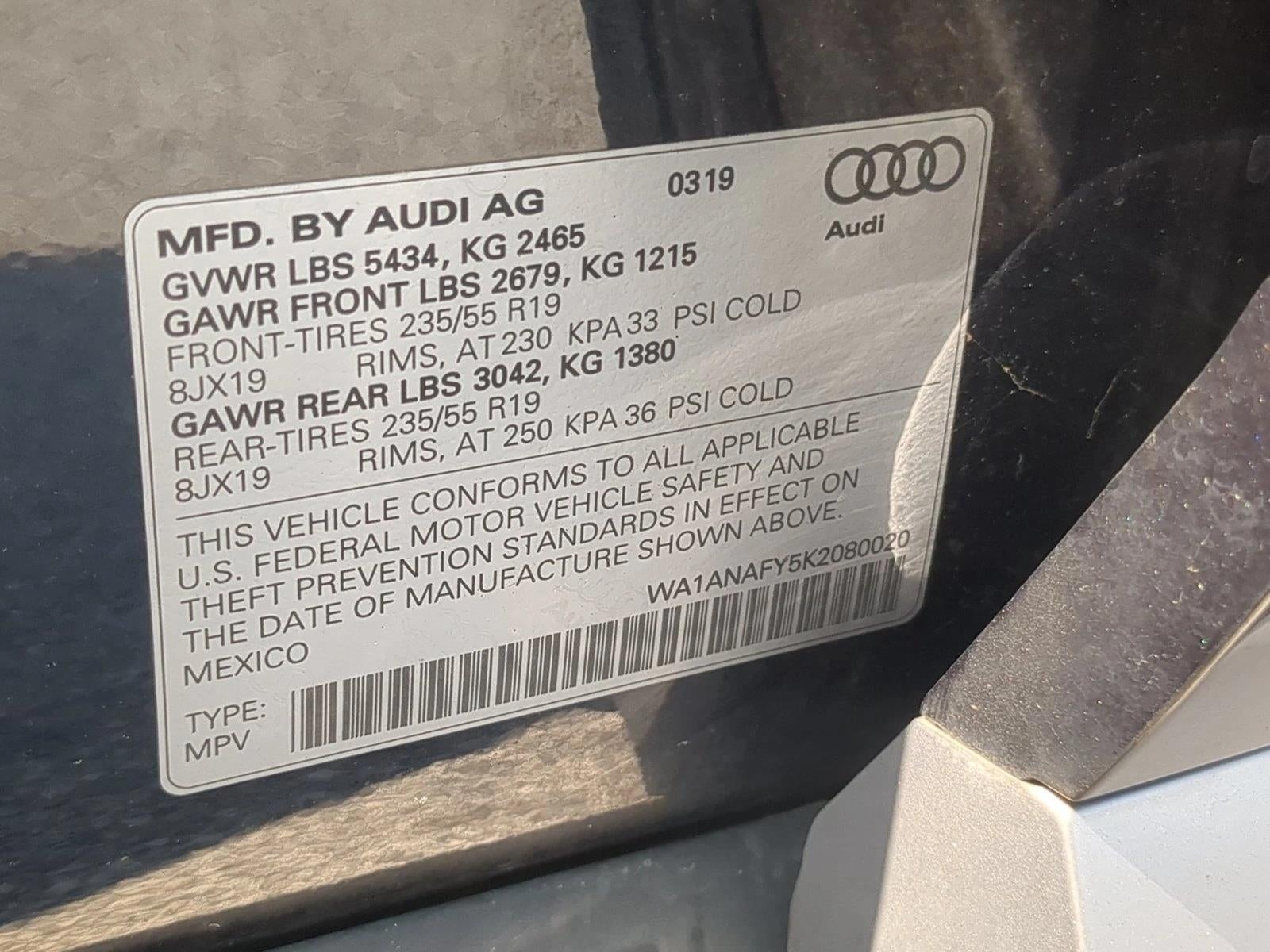 2019 Audi Q5 Premium 45 TFSI quattro