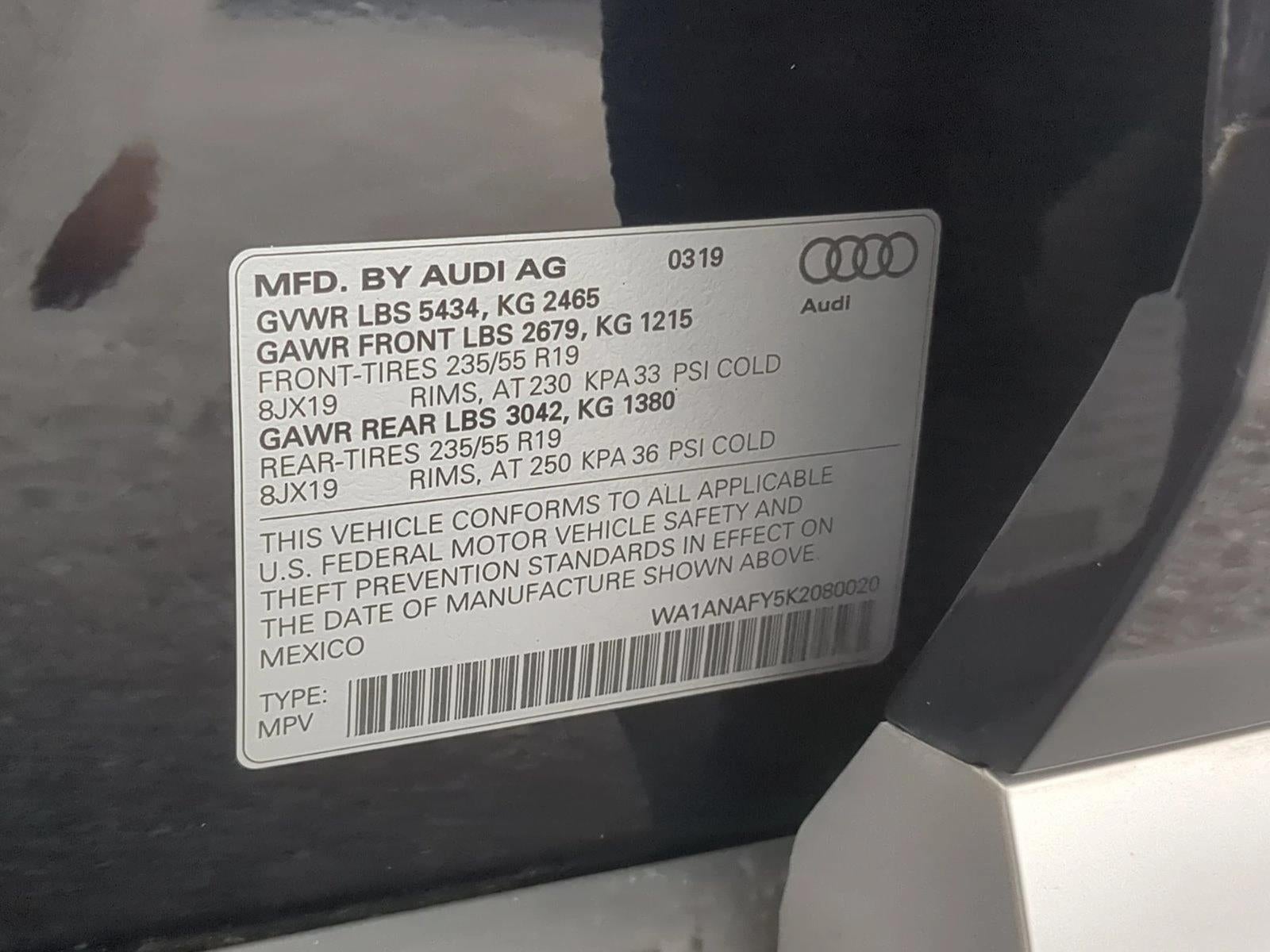 2019 Audi Q5 Premium 45 TFSI quattro