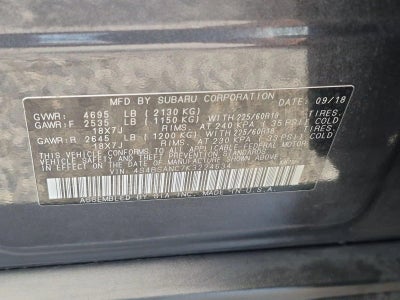 2019 Subaru Outback 2.5i Limited