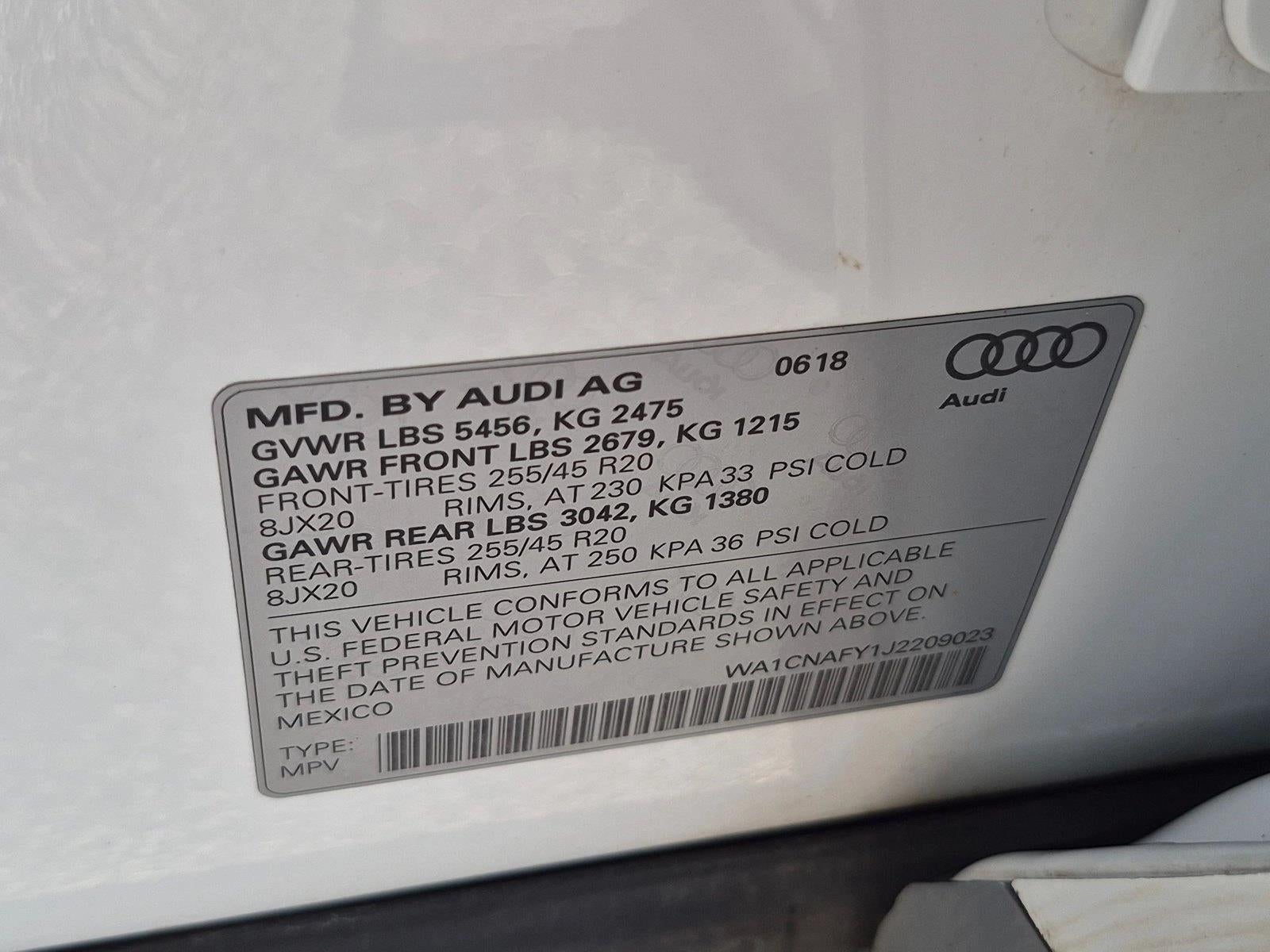 2018 Audi Q5 2.0 TFSI Prestige