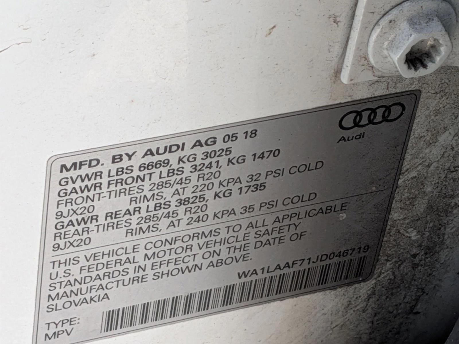 2018 Audi Q7 3.0 TFSI Premium Plus