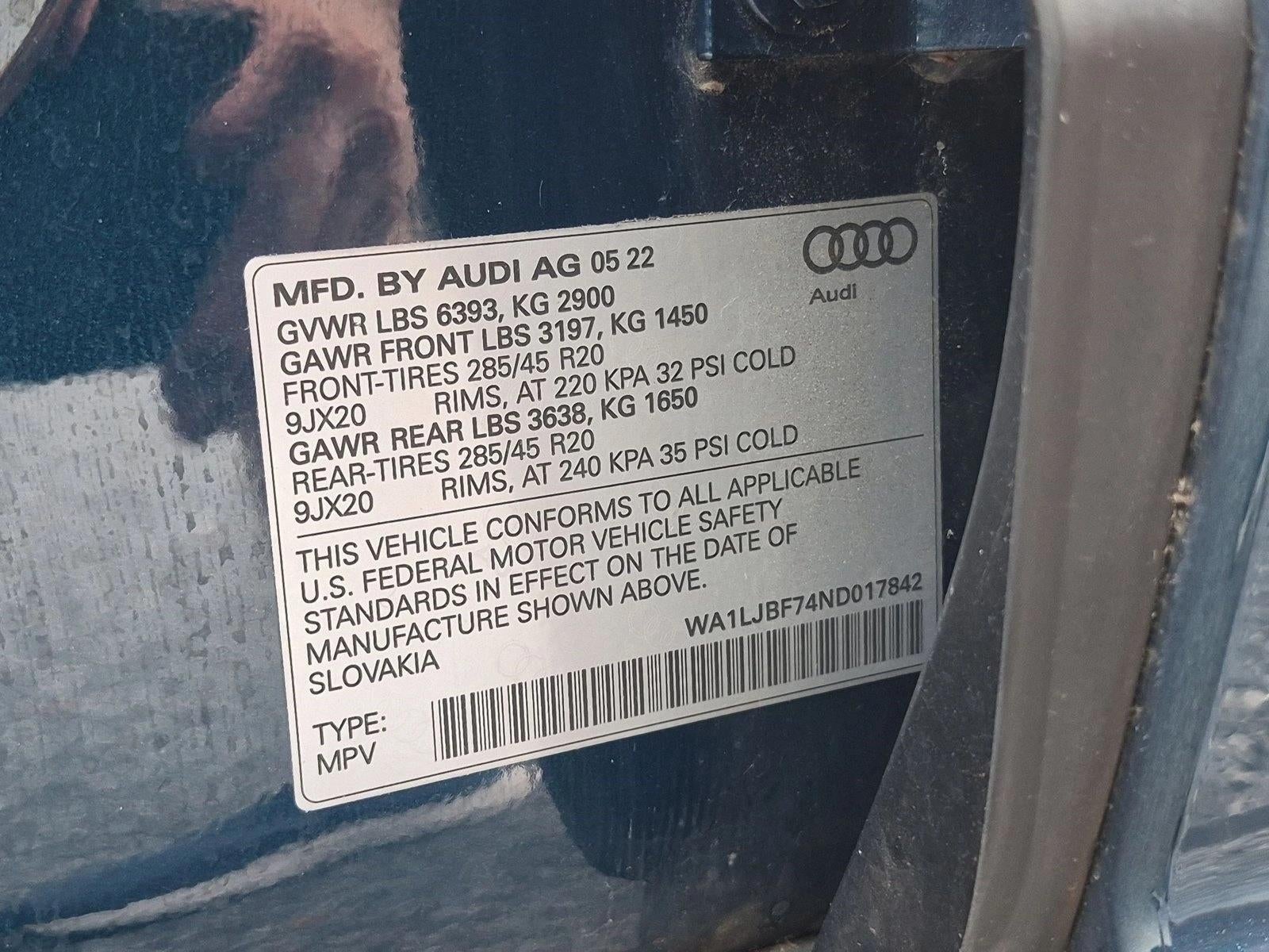 2022 Audi Q7 Premium Plus 45 TFSI quattro