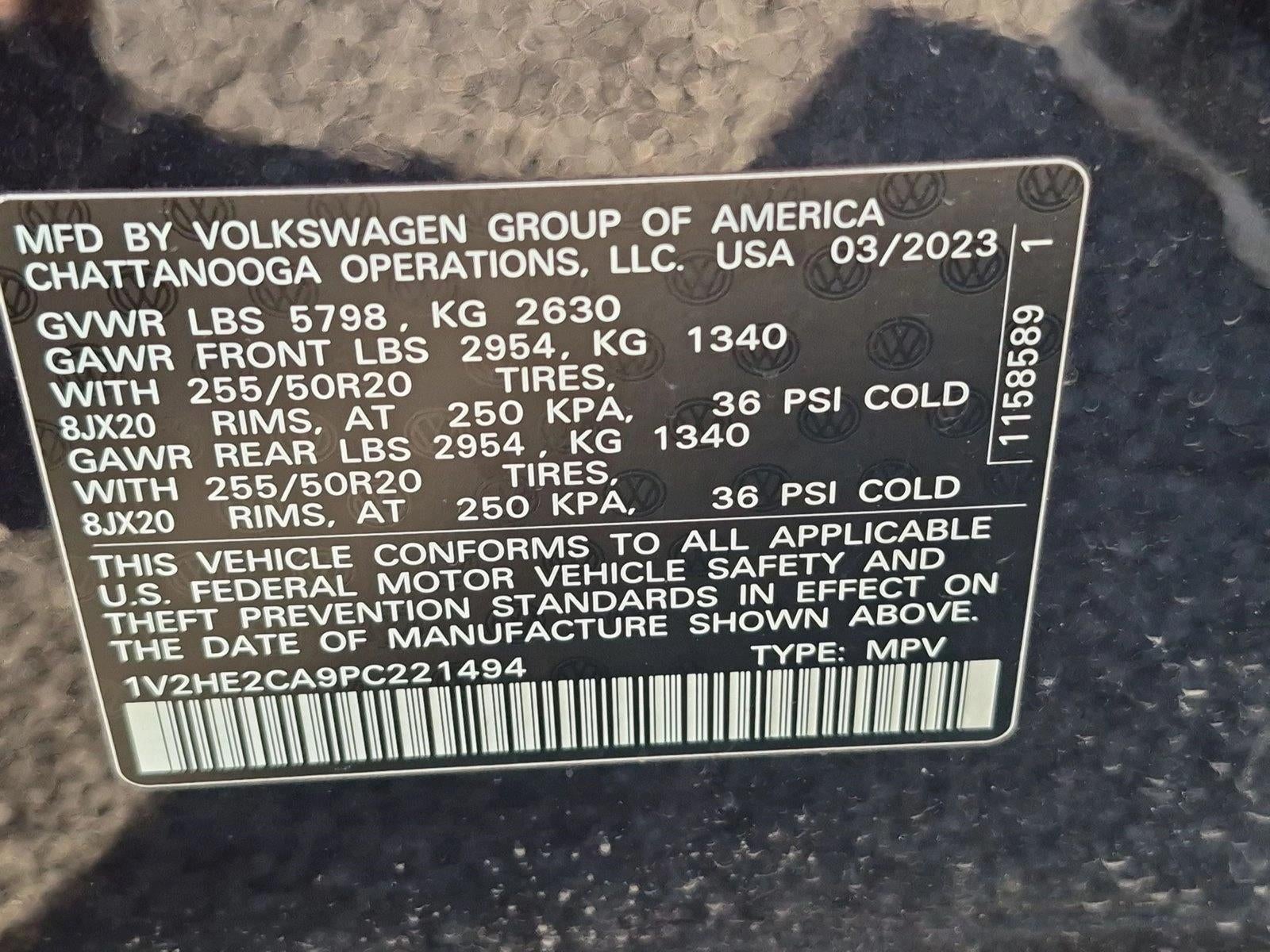 2023 Volkswagen Atlas Cross Sport 3.6L V6 SE w/Technology 4MOTION