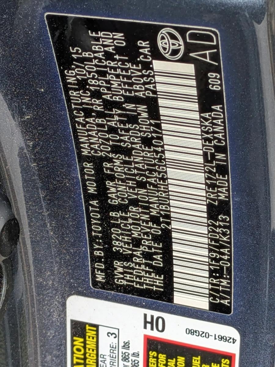 2016 Toyota Corolla 4dr Sdn CVT Auto S Plus (Natl)