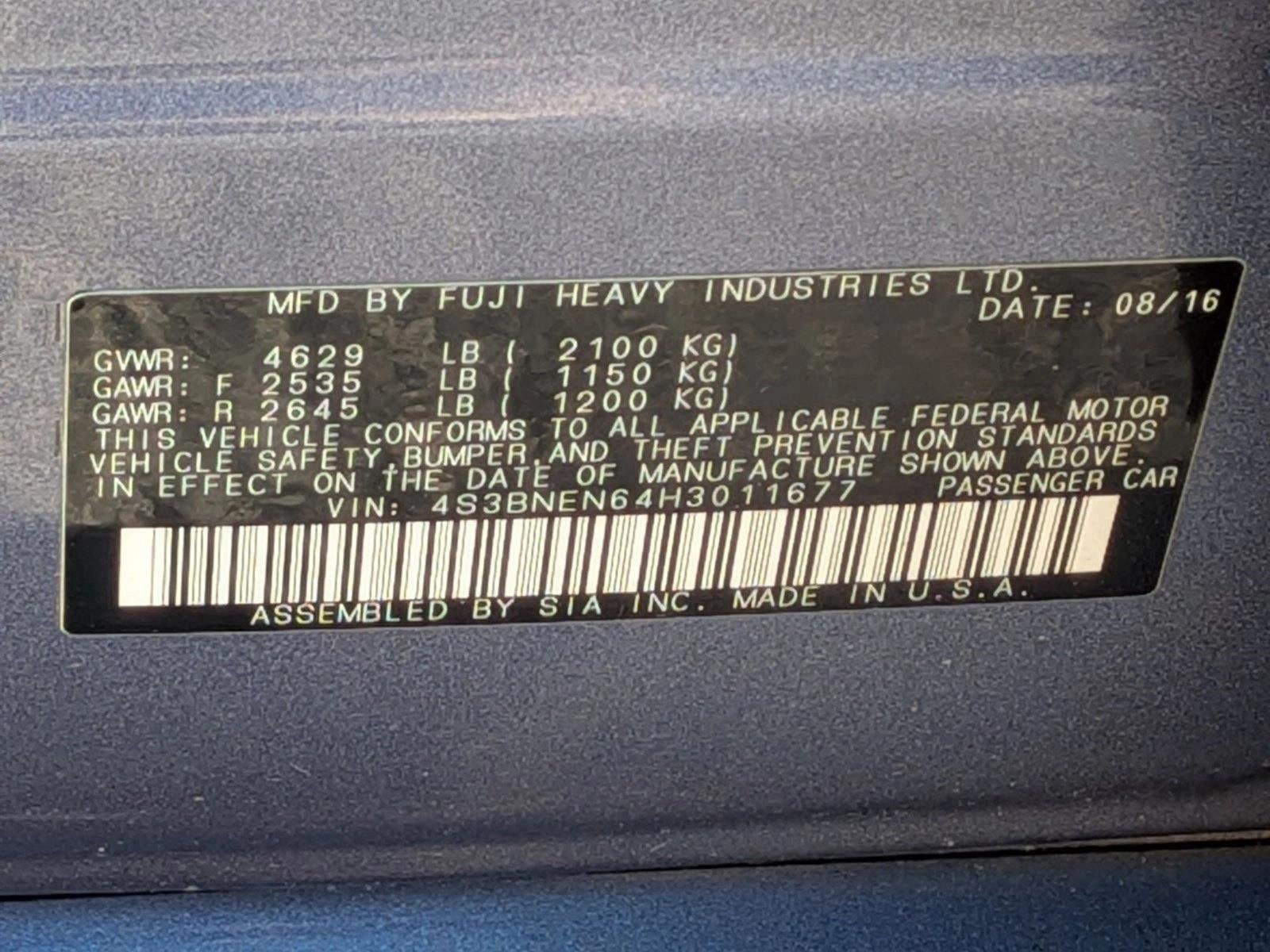 2017 Subaru Legacy 3.6R Limited