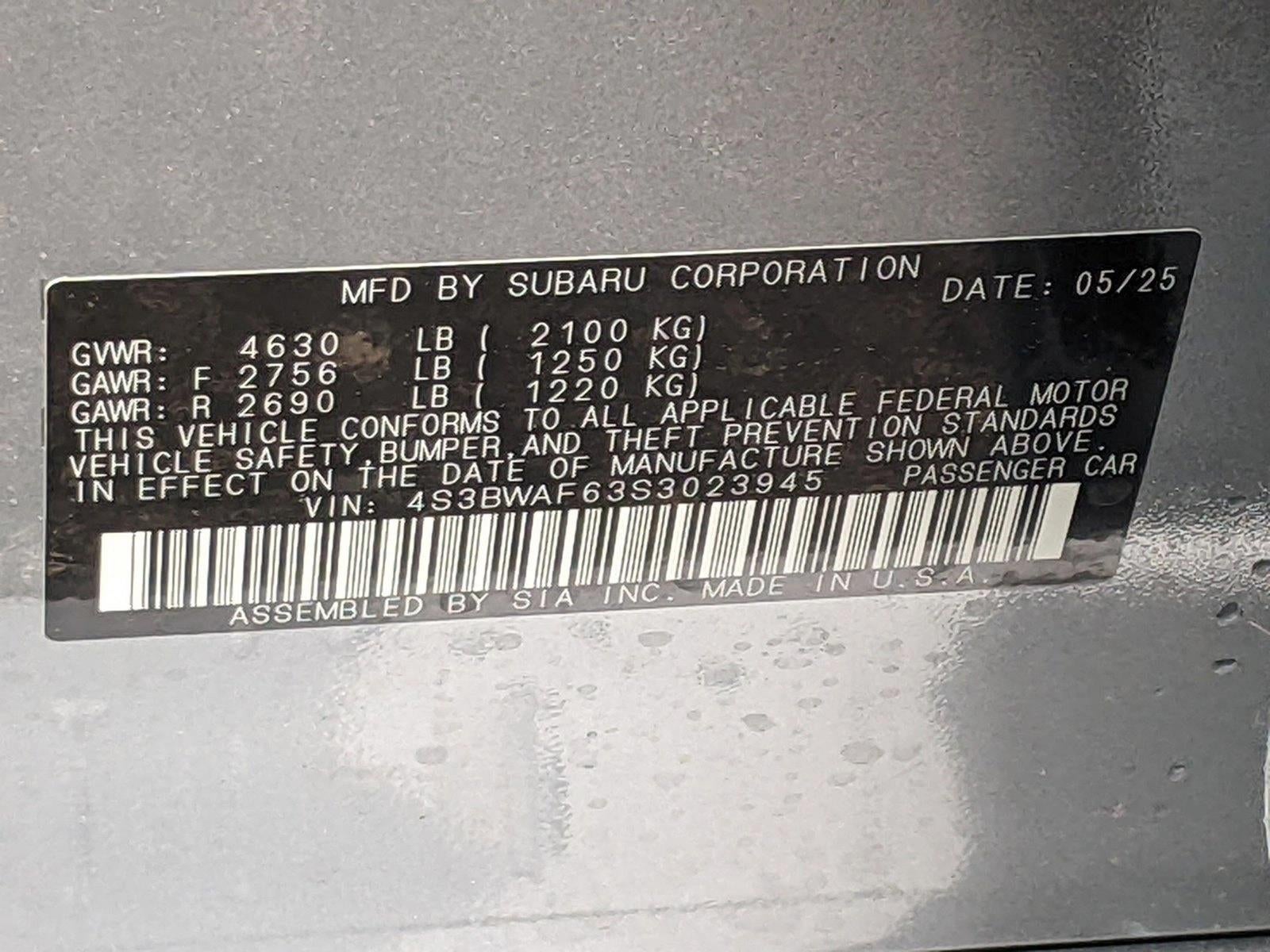 2025 Subaru Legacy Premium AWD