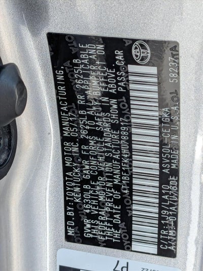 2017 Toyota Camry XLE Auto (Natl)