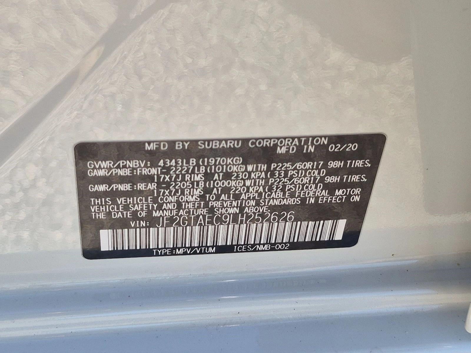 2020 Subaru Crosstrek Premium CVT