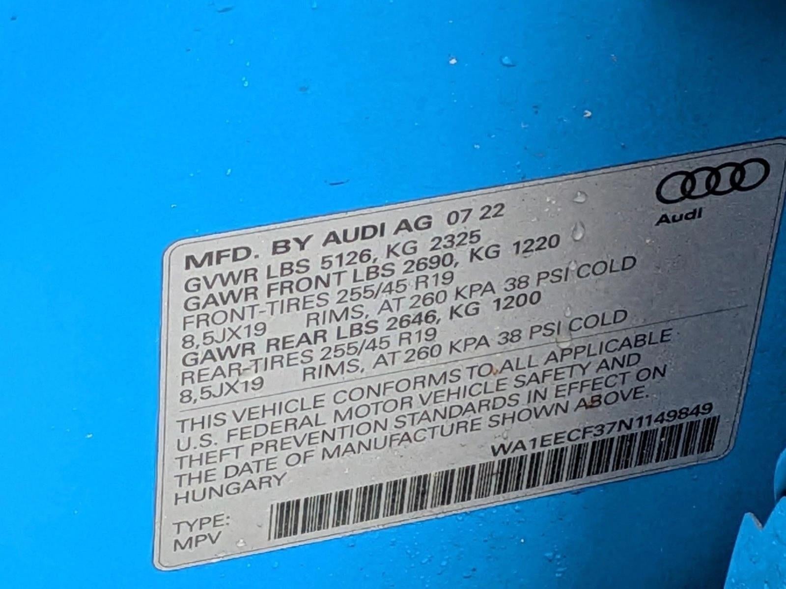 2022 Audi Q3 S line Premium Plus 45 TFSI quattro