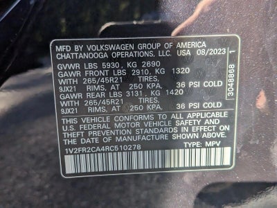 2024 Volkswagen Atlas 2.0T SEL Premium R-Line 4MOTION